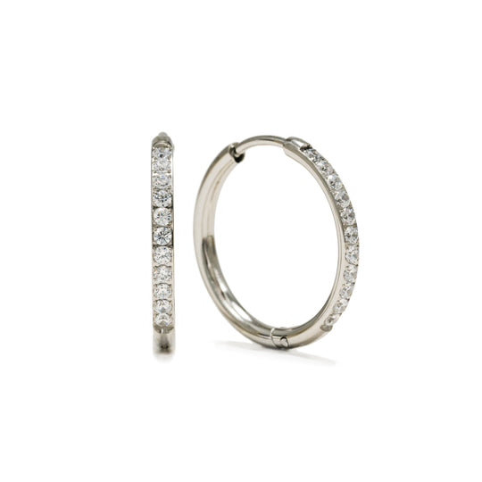 Evie 20mm Hoops Silver banner