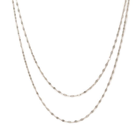Ray Layered Necklace Silver banner