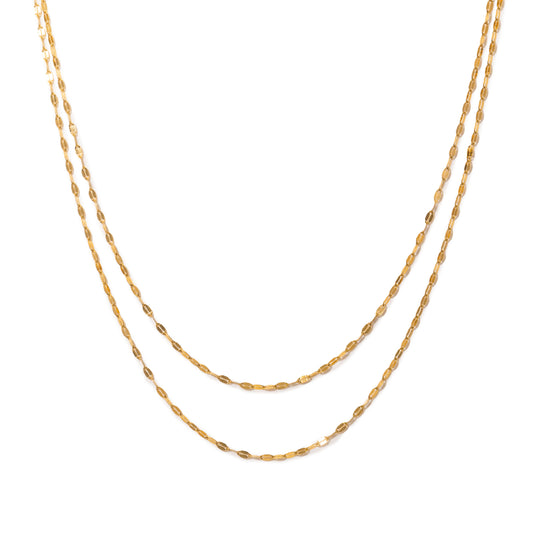 Ray Layered Necklace Gold banner