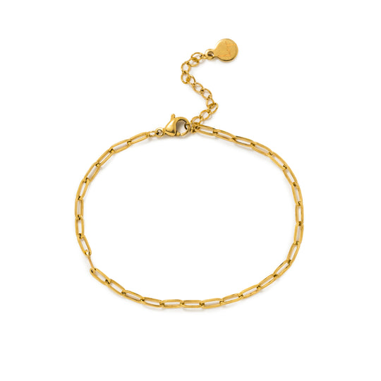 Paperclip Bracelet Gold banner
