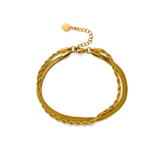 Shore Layered Bracelet Gold banner